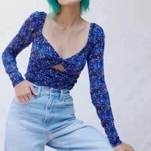 Urban Outfitters Blue/Black Long Sleeve Top